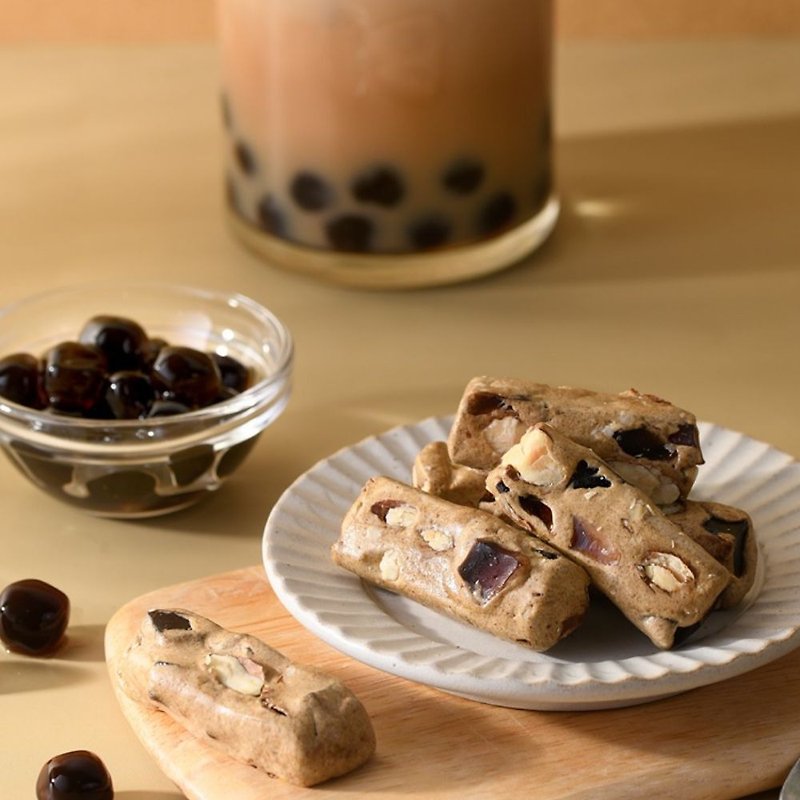 【Big black pine and small couple】Pearl milk tea nougat 114g - Snacks - Other Materials 