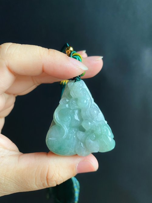 樂藏｜輕珠寶｜手作能量 天然緬甸玉 翡翠 螭龍 葫蘆 如意 一葉致富 發財 包掛 禮物 車掛