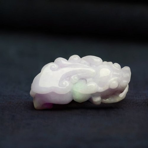 瓔珞珠寶盒 E.L.Jewelry Box 【招財神獸】紫羅蘭飄綠翡翠貔貅 | 天然緬甸玉翡翠A貨 | 送禮