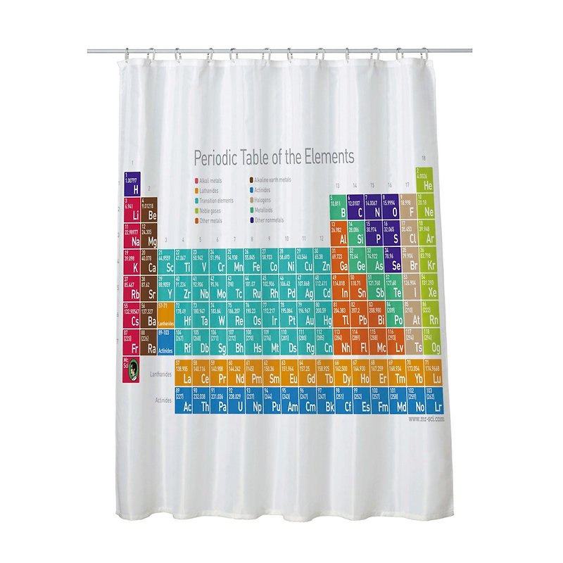 科学的なシャワーカーテン-エレガントな化学元素表 - その他 - 防水素材 