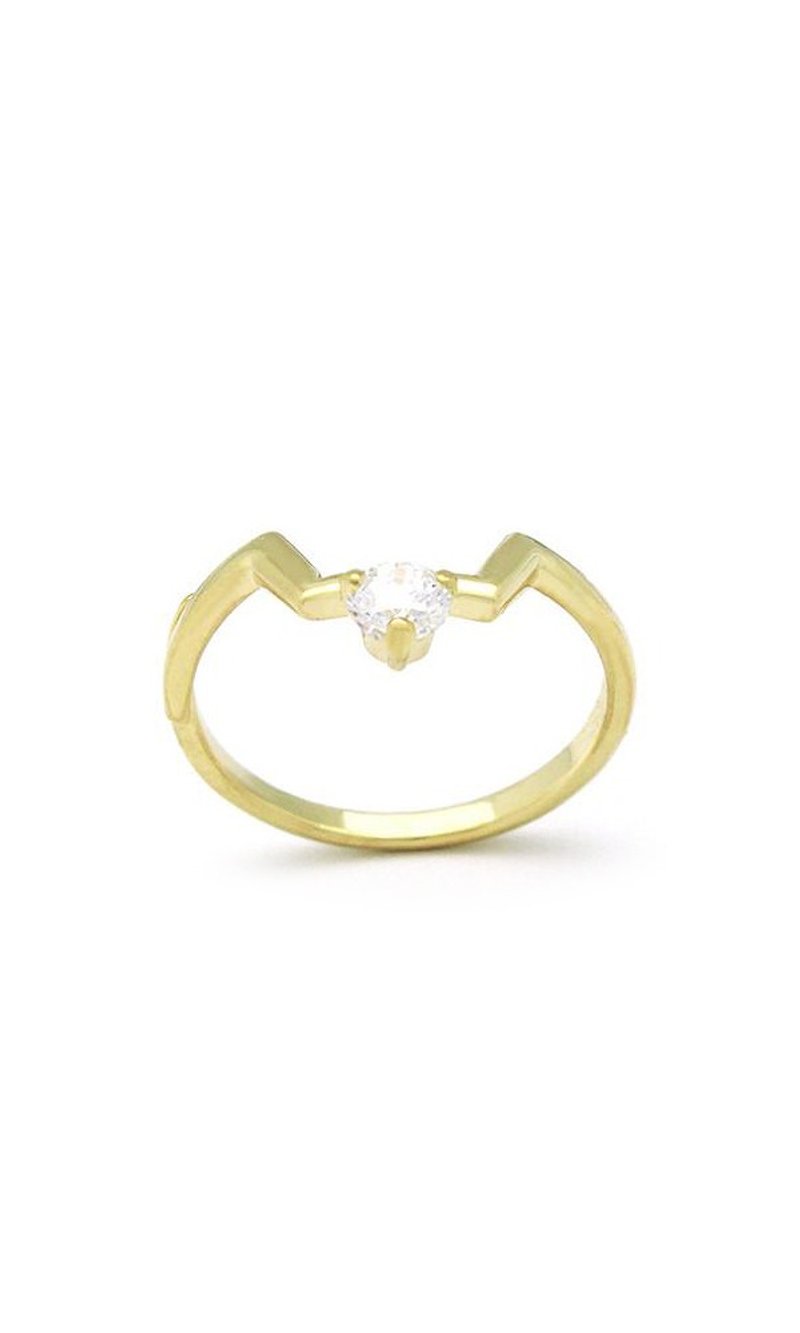 Gold Element Ring - 戒指 - 銅/黃銅 金色