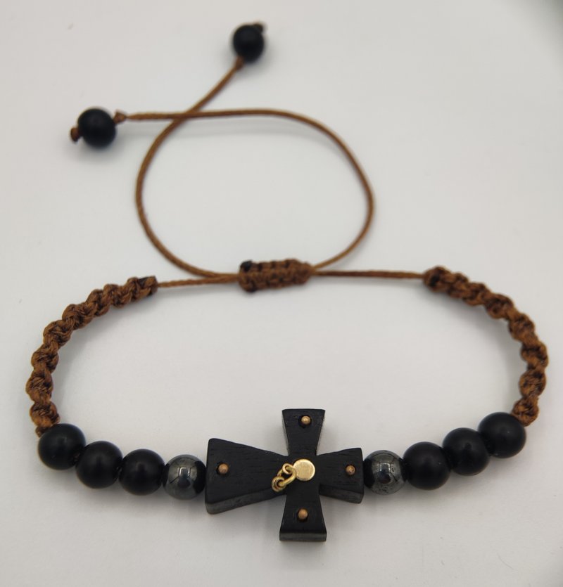 Wooden bracelet and 18k gold - Bracelets - Wood 