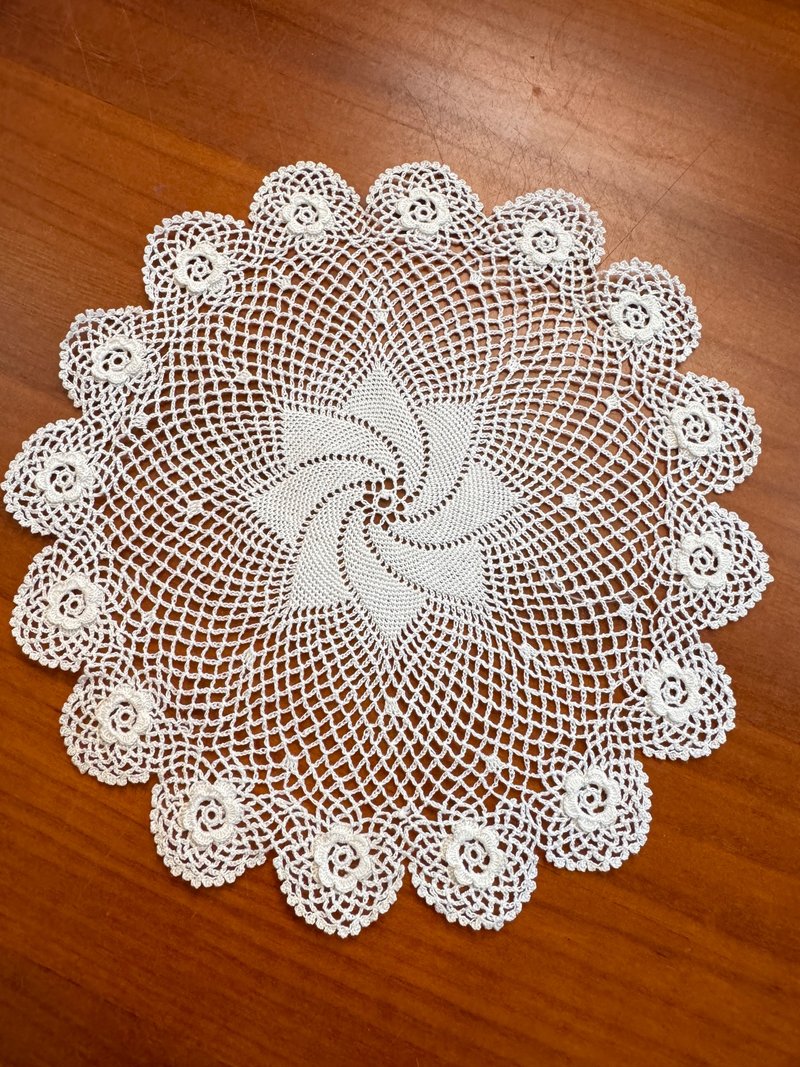 Round old lace cloth purchased in Australia - Posters - Other Metals Gold