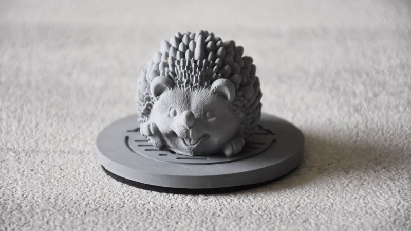 Diamond charcoal shaped aroma diffuser Stone-little hedgehog - น้ำหอม - วัสดุอีโค สีเทา