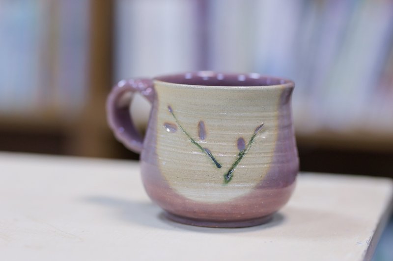 Silver Willow Curve Cup - Cups - Pottery Purple