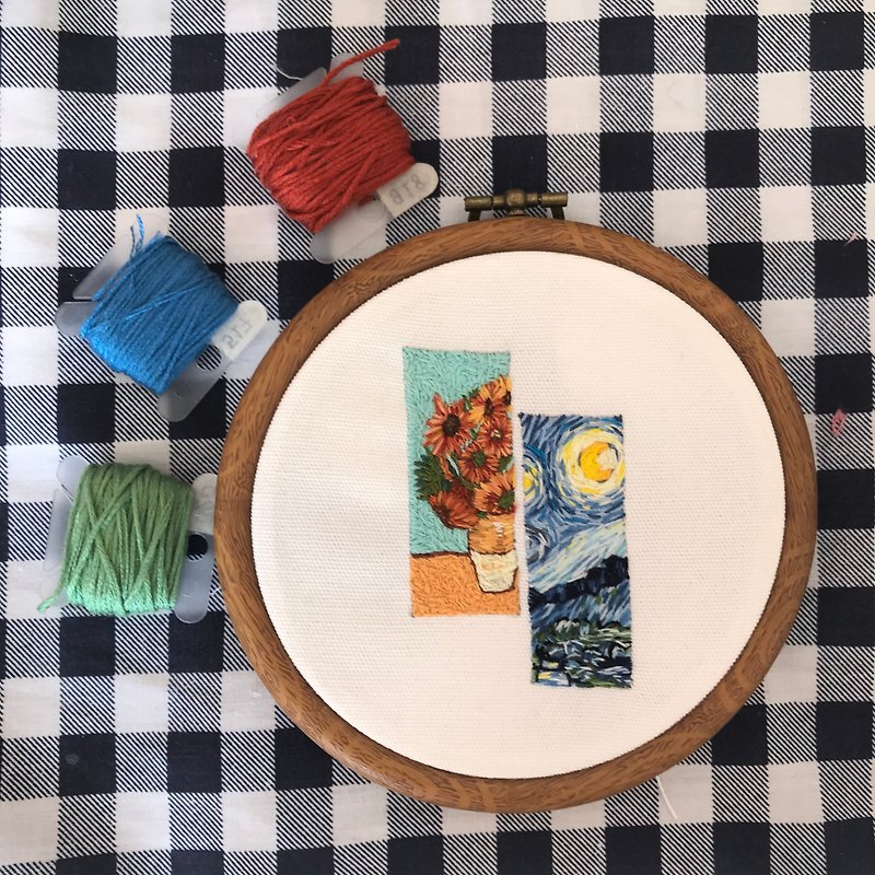 Embroidery of van gogh - 擺飾/家飾品 - 繡線 多色