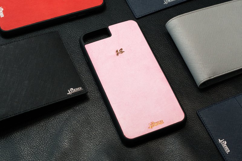 The Lederer真皮手機殼 iPhone 7/8/7 Plus/8 Plus 【可客製化】 - 其他 - 真皮 紅色