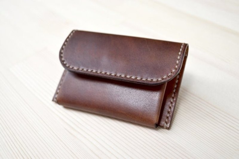 Genuine leather cowhide vegetable tanned leather hand-made coin purse coin bag gift size and color can be customized - กระเป๋าใส่เหรียญ - หนังแท้ หลากหลายสี