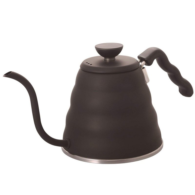 HARIO 雲朵不鏽鋼霧黑細口壺 1200ml/VKB-120-MB - 咖啡壺/手沖壺 - 不鏽鋼 黑色