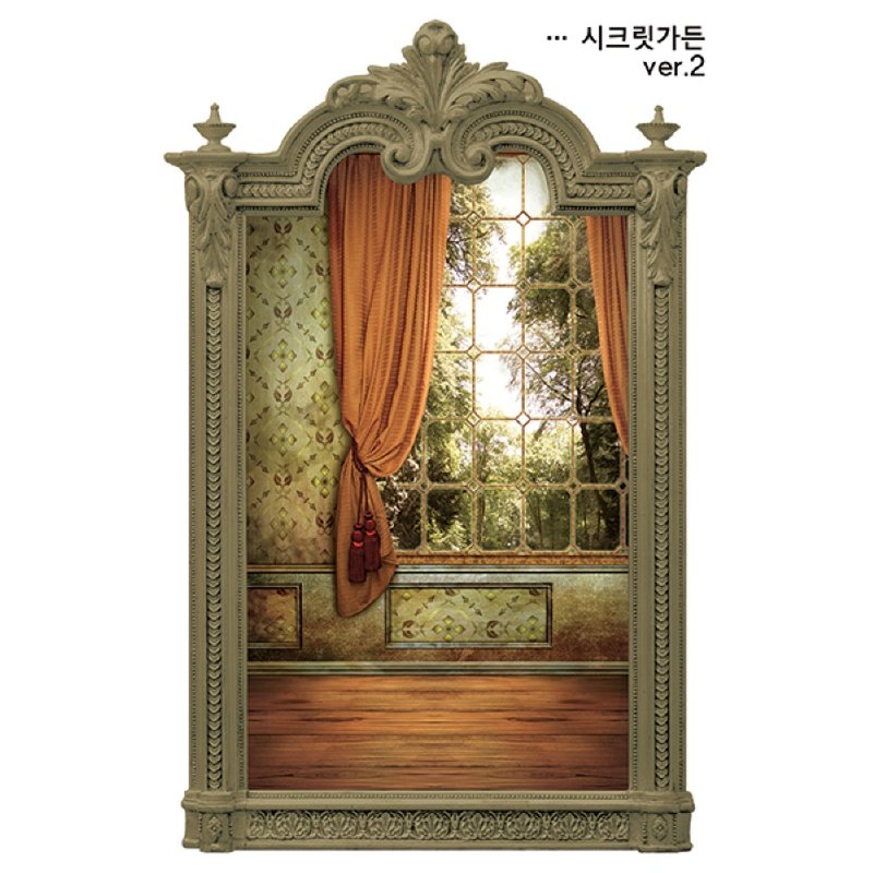 Secret Garden Big 7types (blackraccoon) Vintage collage design paper sticker - 貼紙 - 紙 多色