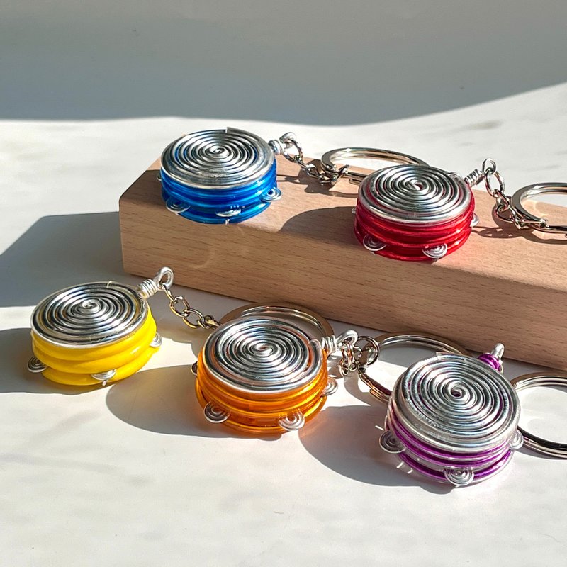 Tambourine for Wire Lover Art studio 鈴鼓 鋁線樂器 - 鑰匙圈/鑰匙包 - 鋁合金 多色