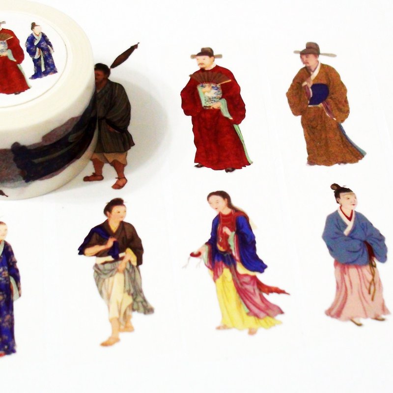 Customized Mini Washi Tape Antique Figures - มาสกิ้งเทป - กระดาษ 