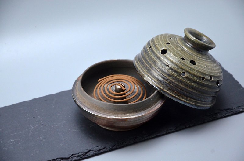 Wood burning incense burner - Pottery & Ceramics - Pottery 