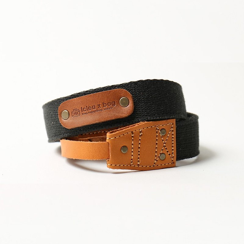 Narrow Lightweight Camera Strap/Genuine Leather/Comfortable/Engraveable - Camera Straps & Stands - Cotton & Hemp Brown