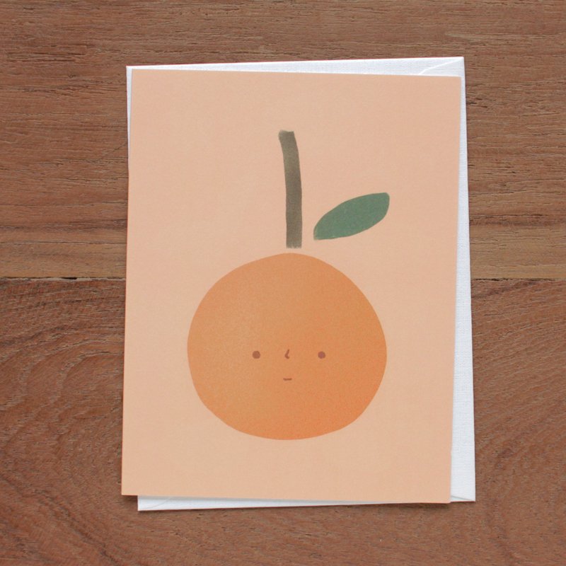 Orange Greeting Card - for Chinese New Year or for those who lack of Vitamin C - 卡片/明信片 - 紙 橘色