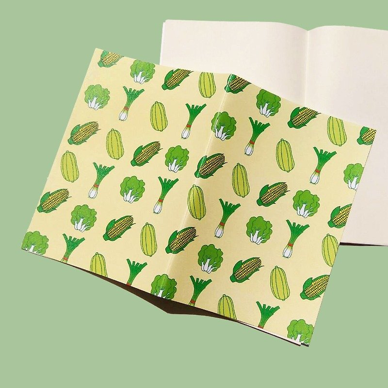 『人中人』趣味插畫筆記本 - 野菜 (NoteBook、文具、辦公室小物、禮物 、多吃菜) - 筆記簿/手帳 - 紙 綠色