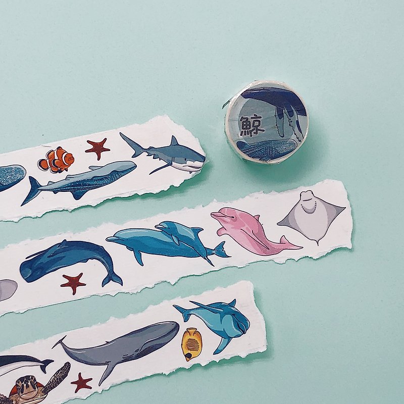 鯨∣紙膠帶 - 紙膠帶 - 紙 多色