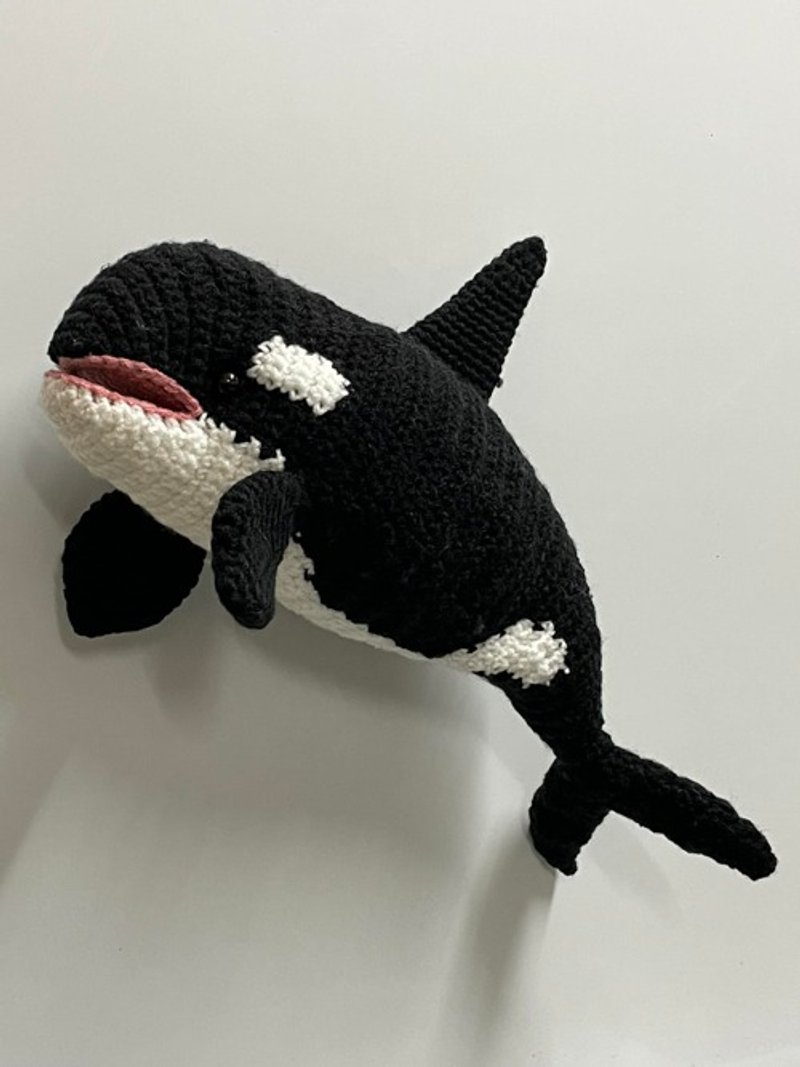 かぎ針編み海洋生物シャチかわいい編みぐるみ - 編織/刺繡/羊毛氈/縫紉 - 棉．麻 