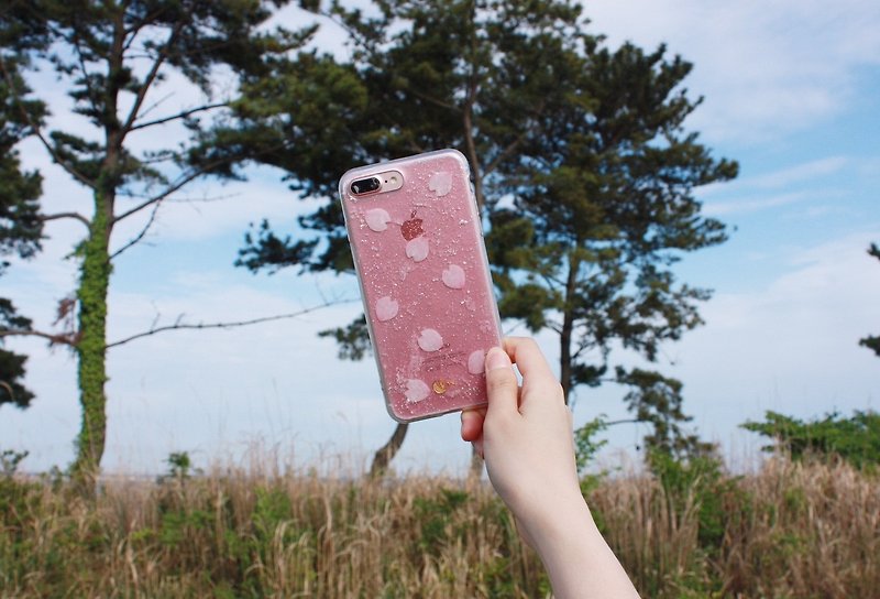 OLD PINK BLOSSOM - PHONE CASE / CLEAR PINK - Phone Cases - Plastic Pink