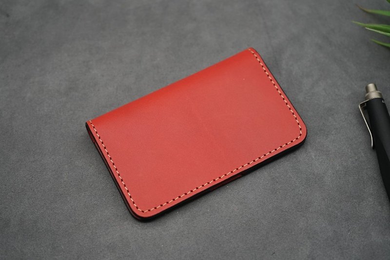 Business Card Holder(Red) - Other - Genuine Leather 