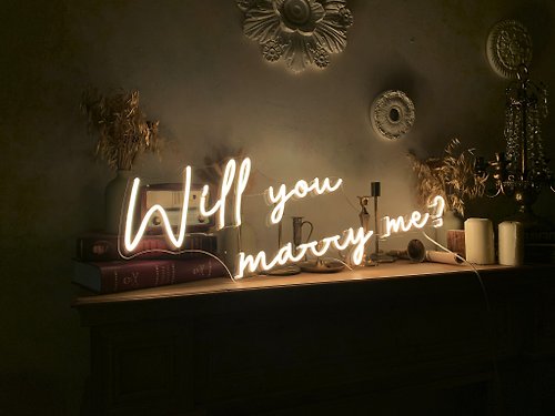 AMAZING NEON 香港霓虹燈牌專門店 Will you marry me丨LED霓虹燈丨RL008丨AMAZING NEON