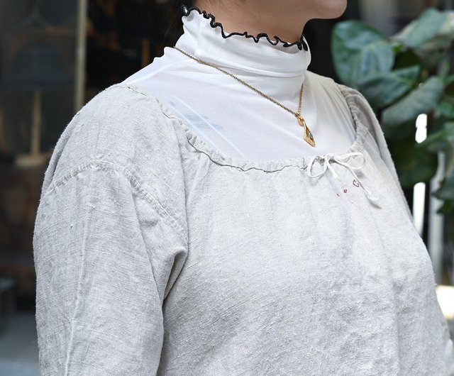 1900-30年代 フランスアンティークリネンドレス/アンティークドレス