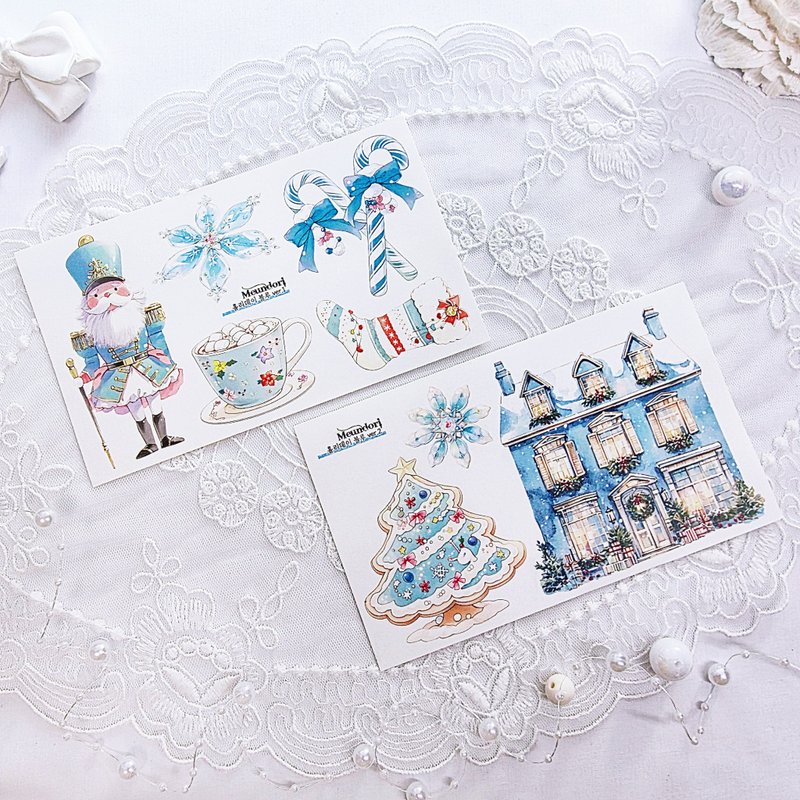 Holiday - Blue paper sticker - 貼紙 - 紙 