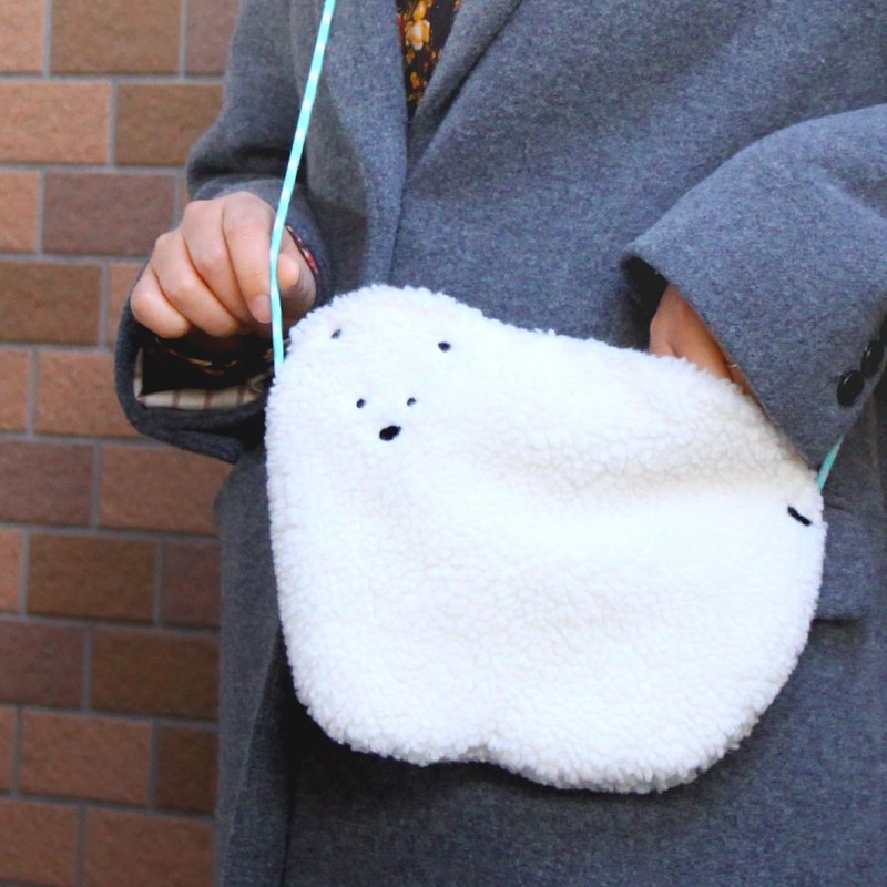 しろくま サコッシュ - 側背包/斜背包 - 聚酯纖維 白色