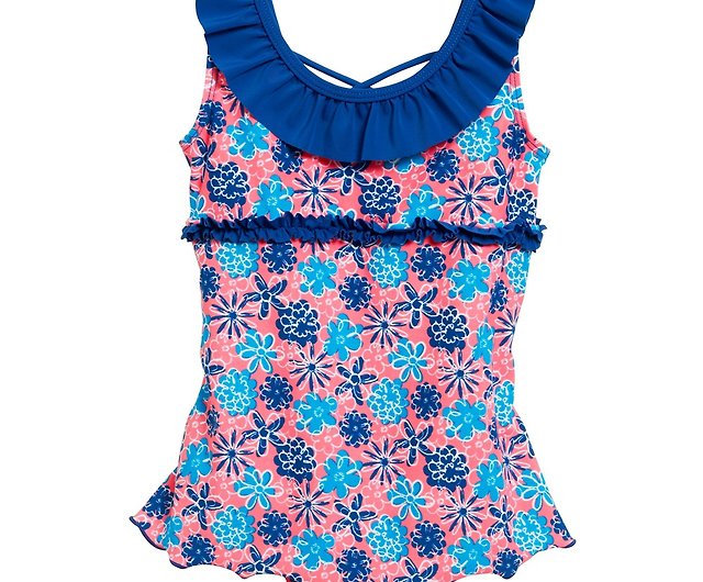 Playshoes UV bathing suit for girls - Flowers - Pink / blue / green