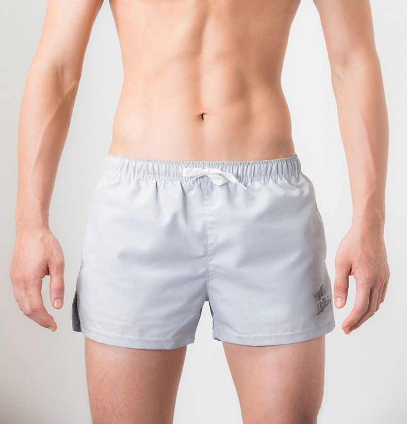 Short Beach Pants/Super Elastic Mesh Lining-Grey UNDERNEXT2 Summer. Colorful - กางเกงขายาว - เส้นใยสังเคราะห์ สีเทา
