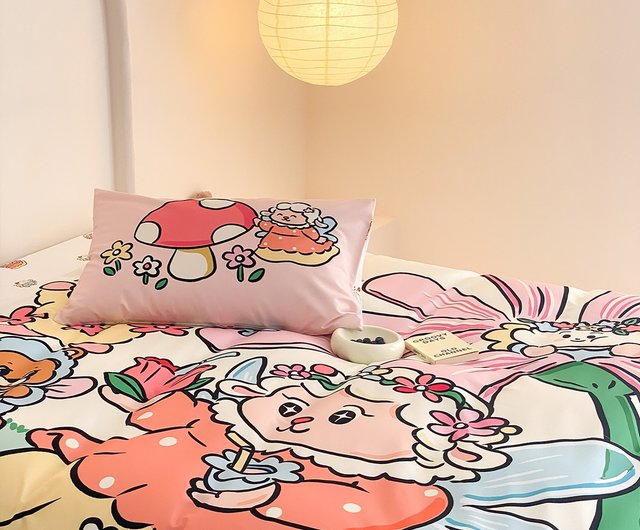 かわいい女の子の心の寝具4個セット かわいい女の子の心の寝具4