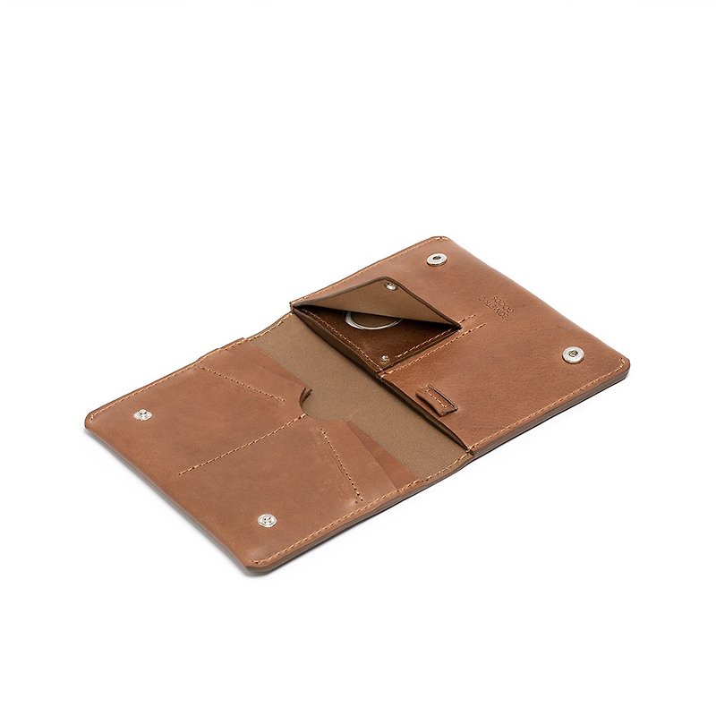 Leather AirTag Travel Wallet | SPECIAL OFFER - Wallets - Genuine Leather Brown