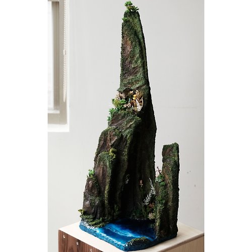 仰式漂浮 Daydream Crafts 景觀擺飾 山壁海岸模型 玄關飾品 山水模型 客製化場景 山海秘境