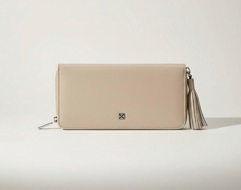 Tosca | タッセルウォレット（フリンジウォレット）アプリコット 本革/長財布/レザーウォレット/ウォレット - 財布 - 革 