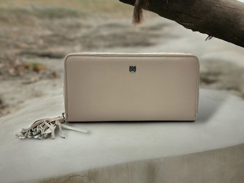 Tosca creations Tosca | Tassel Wallet (流穌銀包) 杏色 真皮/長錢包/皮夾/錢包