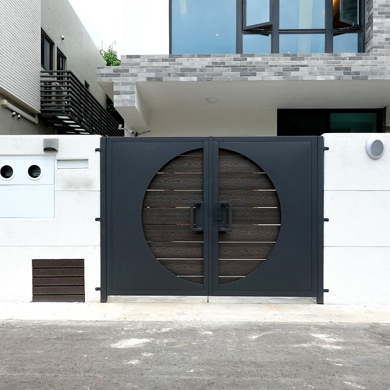 鐵木設計款庭院大門 - 其他家具 - 其他金屬 灰色