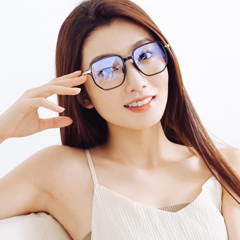 Nightingale's First Cry in the Countryside│Elegant Ink Gold Black TR90 Lightweight Optical Frame UV400 Blue Light Filter Glasses - กรอบแว่นตา - พลาสติก สีดำ