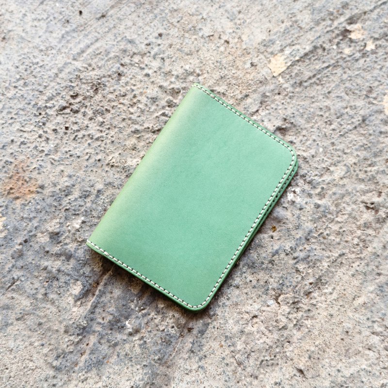 Passport Holder II。Leather Stitching Pack。BSP048 - ที่เก็บพาสปอร์ต - หนังแท้ สึชมพู