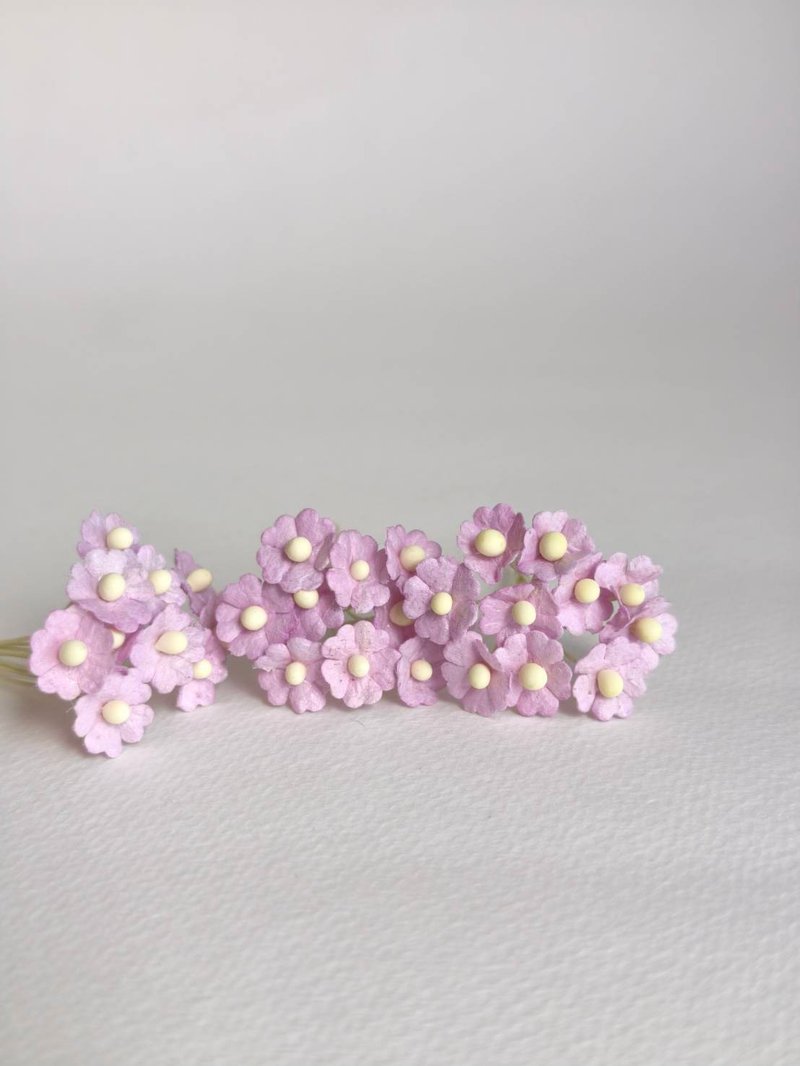 paper flower, supplies, 100 pcs Canadian anemone, size 1.0 cm. pure purple color - 其他 - 紙 紫色