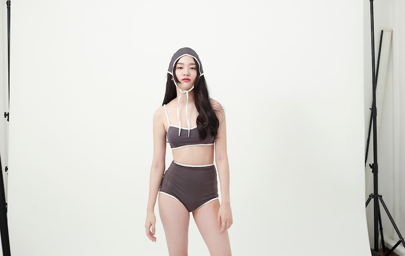 Aprilpoolday Swimwear / CAPSULE ORIGINAL / Grey / M - ชุดว่ายน้ำผู้หญิง - วัสดุอื่นๆ สีเทา