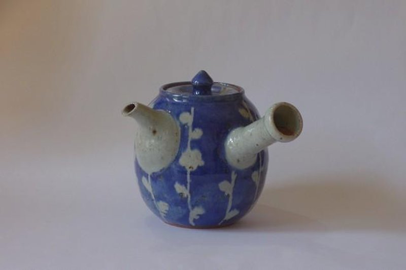 Teapot (Kureshu 抜絵 plum) - ถ้วย - ดินเผา 