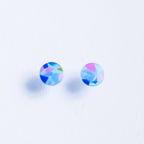SNOWPRINTING｜雪花印 大藝術家壓克力純銀耳環