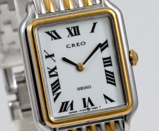 セイコー CREO 腕時計 金色1F20-5F20 クレオ 白文字盤 ローマン - メルカリ