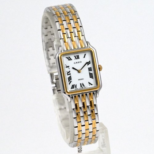 【外観美品/新品電池】 SEIKO クレオ レディース 腕時計 ドレス ローマン 美品/新品電池】 SEIKO エクセリーヌ ローマン レディース