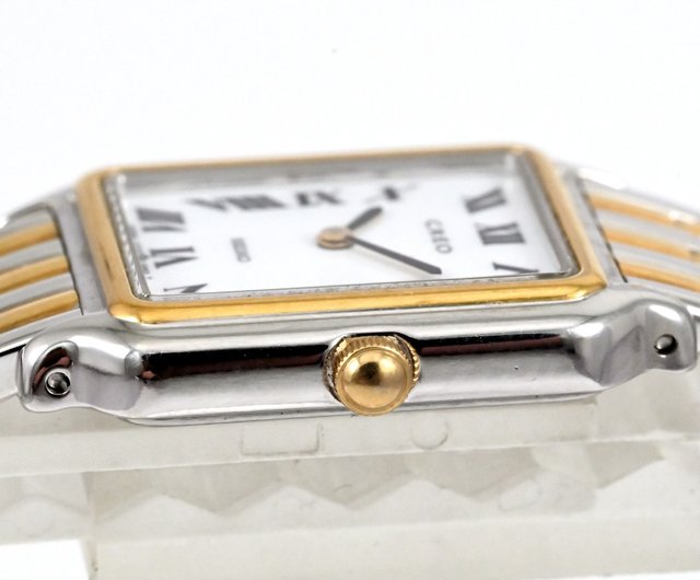 ヴィンテージ SEIKO CREO QUARTZ 女性用腕時計 19mm ローマン