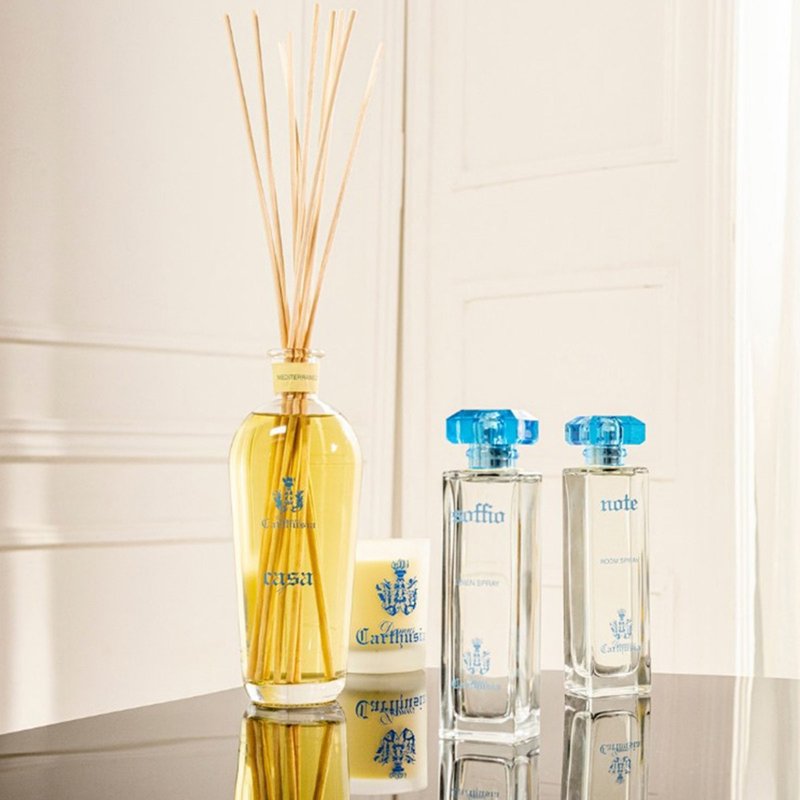 Italy Carthusia│Lemon Green Zhonghai Fragrance Diffuser Set 500ml/Mediterrane - น้ำหอม - น้ำมันหอม สีใส