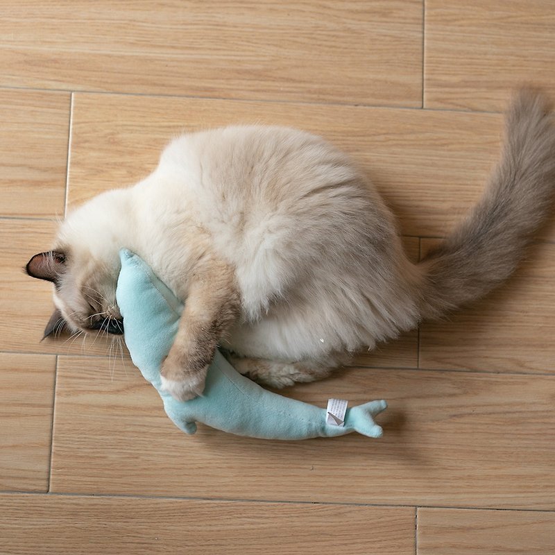pidan貓薄荷海豚玩具 白色 - 貓/狗玩具 - 棉．麻 白色