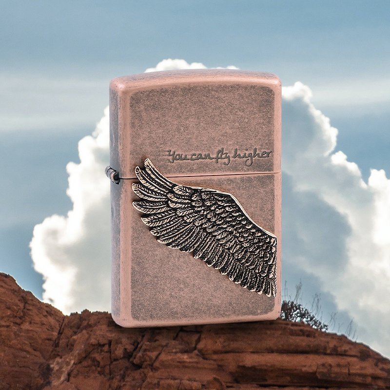[ZIPPO official flagship store] Flying Wings (bronze gray) windproof lighter ZA-1-2C - Other - Copper & Brass 