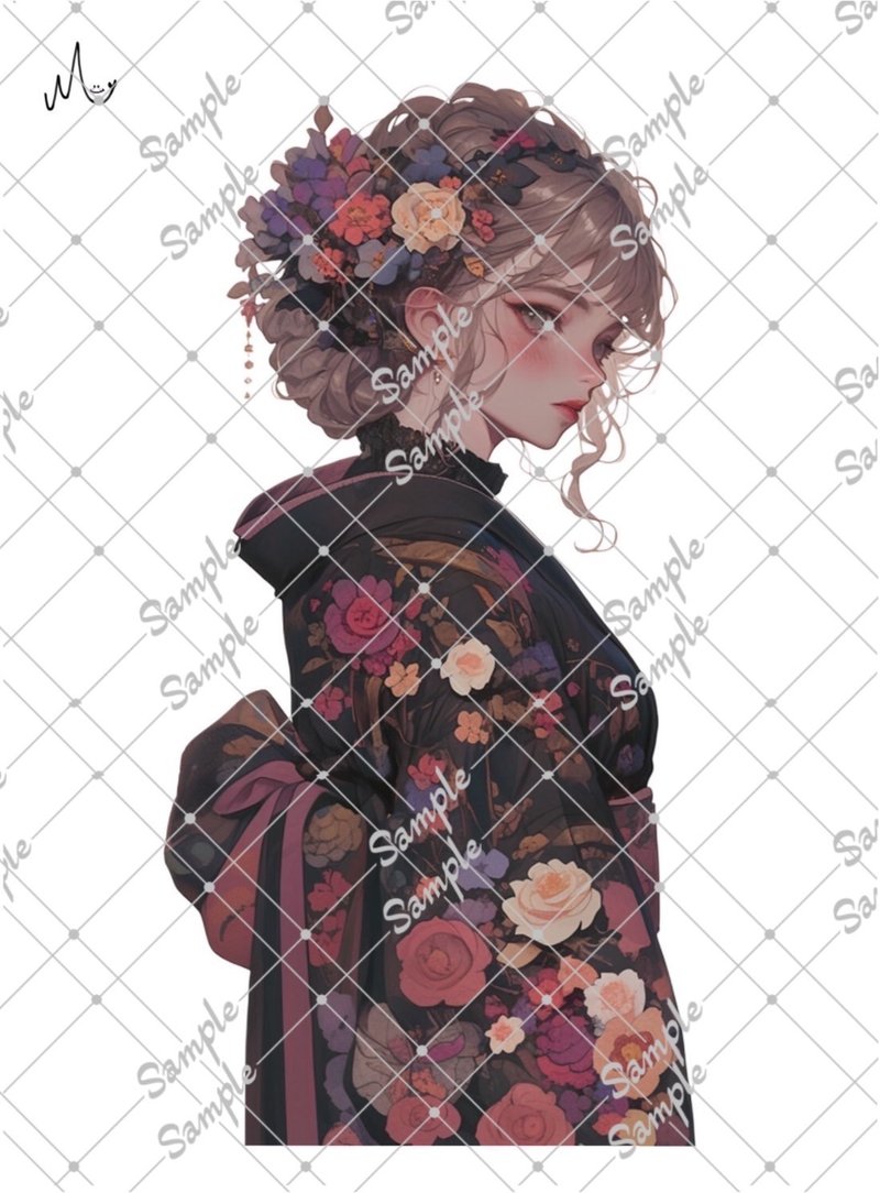 オリジナル人物ステッカー10月新作 - 貼紙 - 紙 