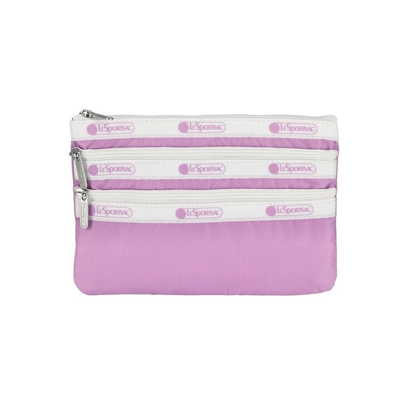 LeSportsac - 3-Zip Cosmetic - Toiletry Bags & Pouches - Nylon Purple